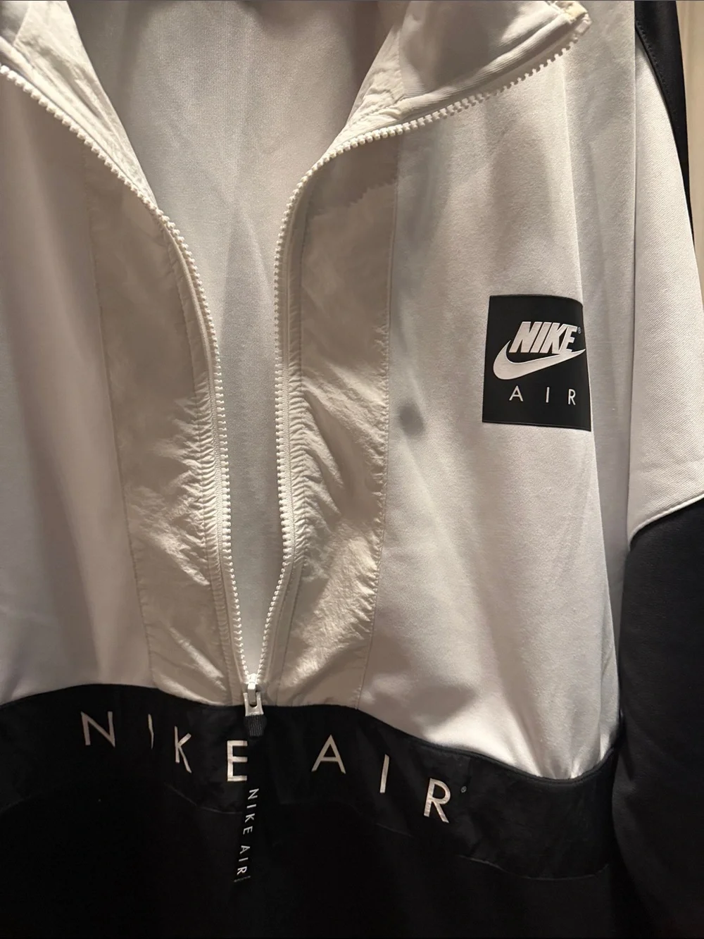 Nike Black and White Colorblock Pullover with Red Tag